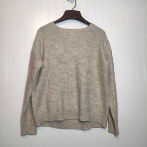 Magaschoni Cream Wool Blend Pull Over Sweater M